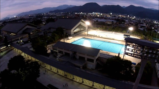 落合運動公園の夜景（山形市）