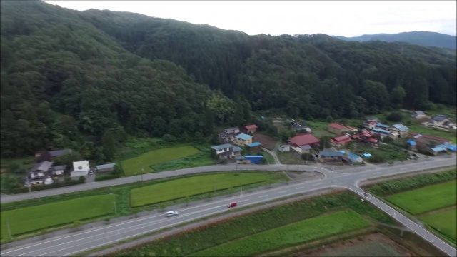 鮎茶屋の夕焼け（白鷹町）